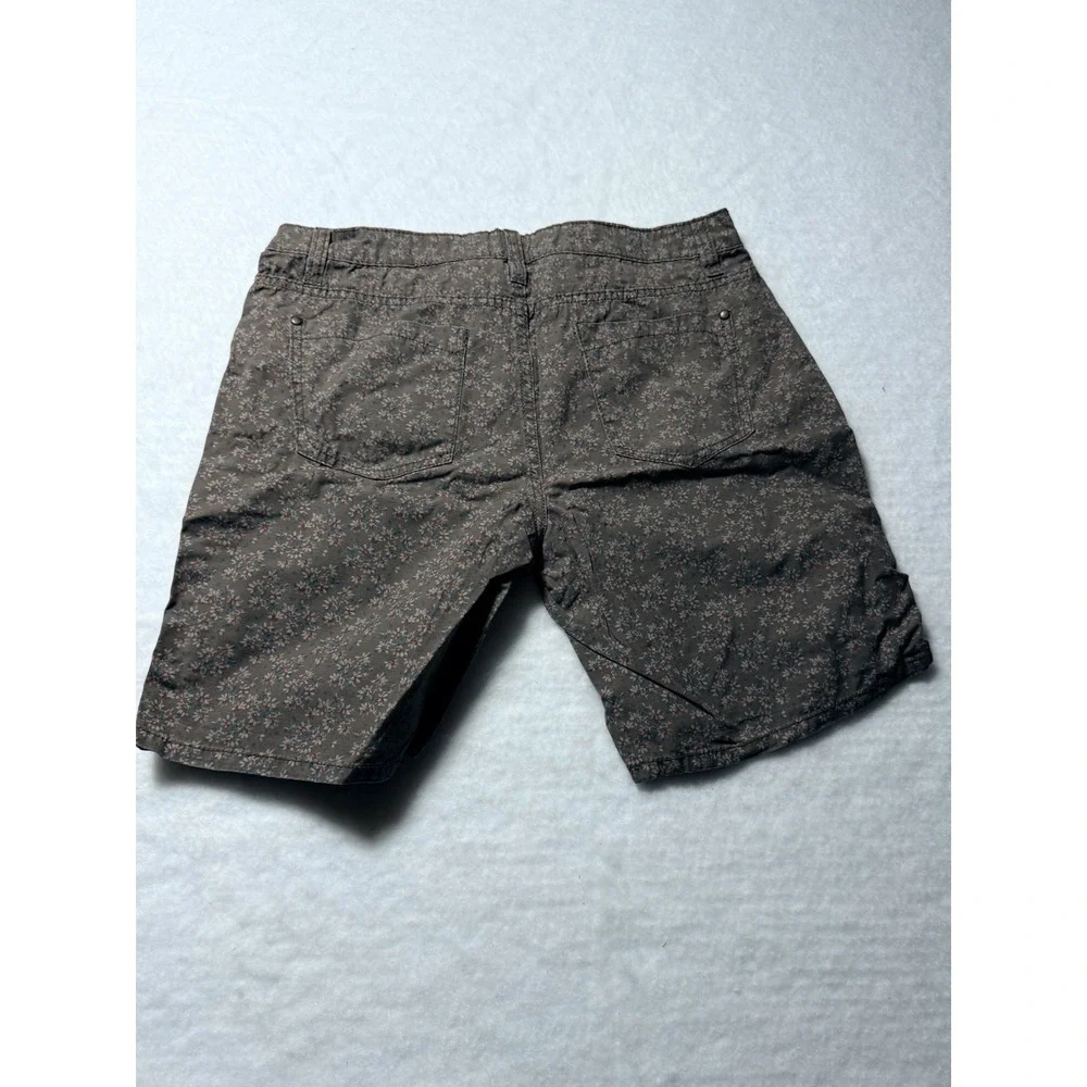 Women's‎ Inked & Faded Floral Daisy Tan Chino Short Size 8